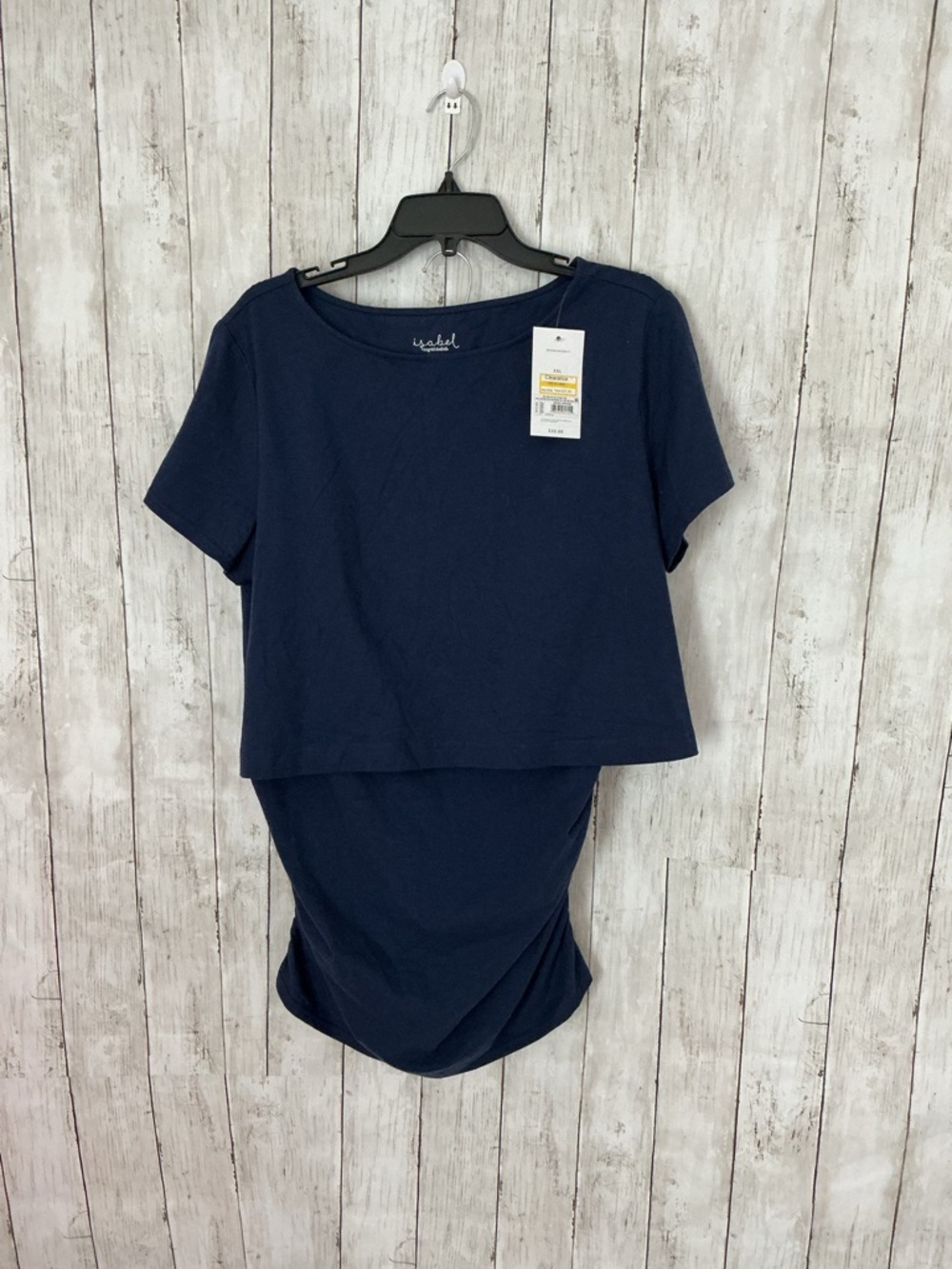 Ingrid & Isabel Navy Short Sleeve Shirt with skirts